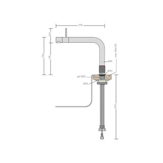 Quooker Front Boiling Water Tap with Combi Tank (7 Litres)