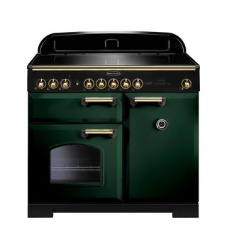 Rangemaster Classic Deluxe 100cm Induction Range Cooker With Brass Trim