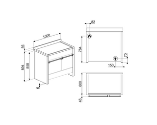 Smeg A2-81 Opera 100cm Dual Fuel Range Cooker