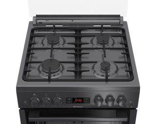 Blomberg GGN65N 60cm Double Oven Gas Cooker with Gas Hob & Glass Lid - Anthracite