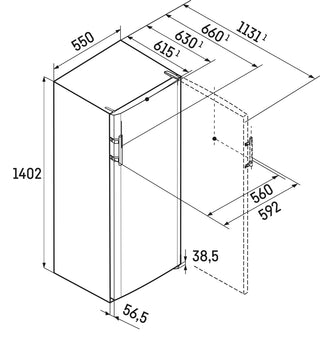 Liebherr Ke2834 Freestanding Larder Fridge