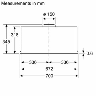 Bosch DLN77AC60B 70cm Canopy Hood