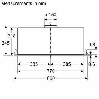 Bosch DLN87AC60B 86cm Canopy Hood