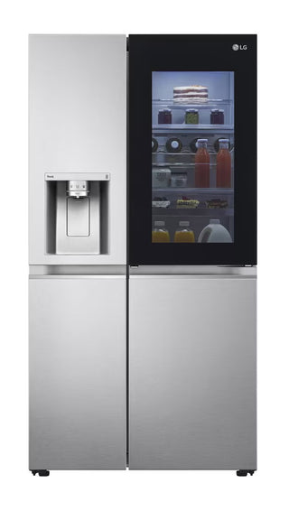 LG GSXV90BSAE Side by Side Instaview Fridge Freezer with Plumbed Ice & Water