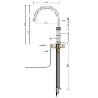 Quooker Classic Fusion Round Boiling Water Tap with Combi Tank (7 Litres)