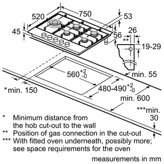 Bosch PCS7A5B90 Gas Hob