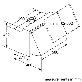 Neff D61MAC1X0B 60cm Integrated Hood